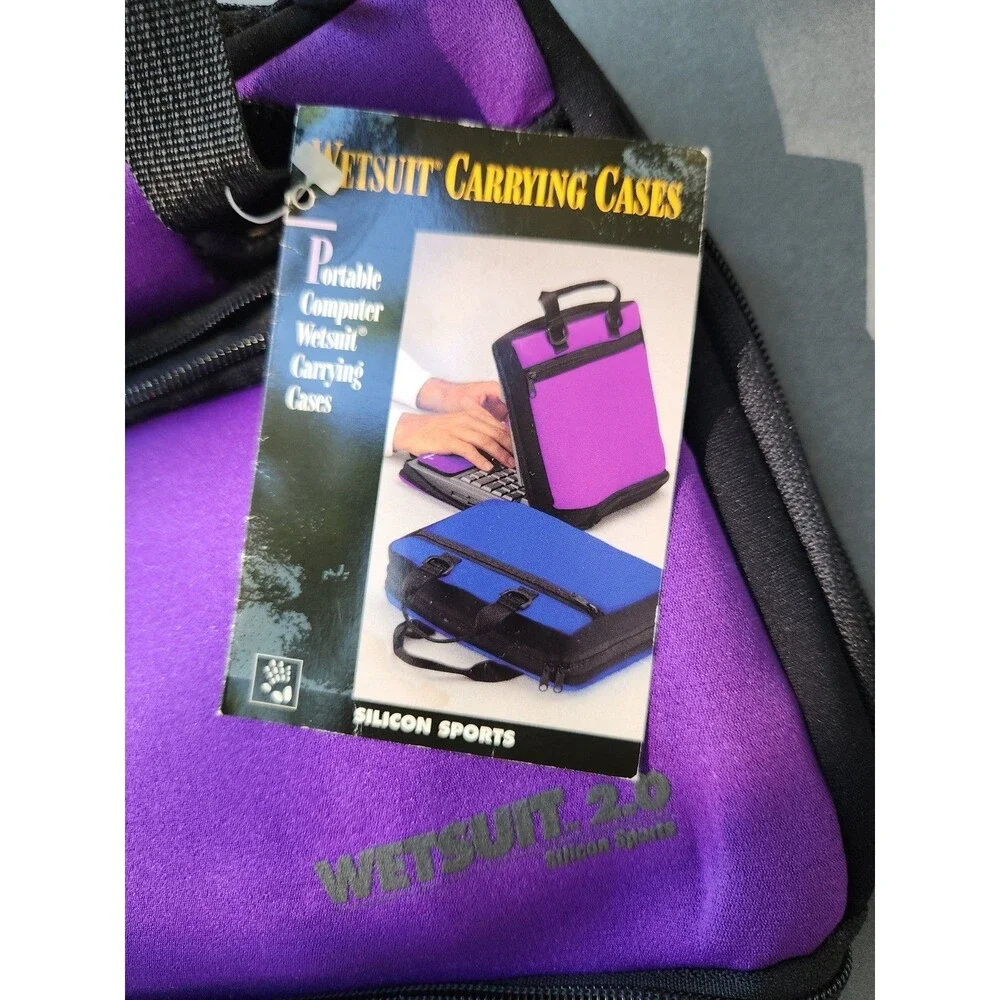 Wetsuit 2.0 Purple Padded Tablet Laptop Case Silicon Sports Carrying Strap